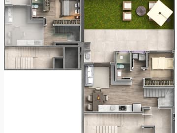 Planta Duplex Garden 2 dormitórios — Lançamento, du Centre, Ingleses