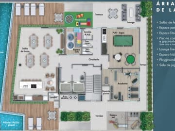 Planta Área de lazer — Star Class Home. Alto Padrão no Centro de Itajaí /SC