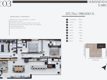 Planta Tipo 3 Torre A — Lançamento a 200 Metros do Mar, Mount Hermon, Balneário Perequê, Porto Belo