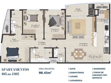Planta 2 — Lançamento L`essence Home Club, Centro de Criciúma