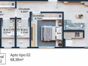 Planta Tipo 2 — Lançamento, Everett, Itapema