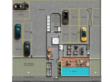 Planta Térreo — Lançamento, Residencial Tulum, Praia de Mariscal, Bombinhas SC