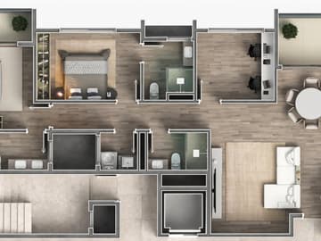 Planta 2 dormitórios + home office — Lançamento, du Centre, Ingleses