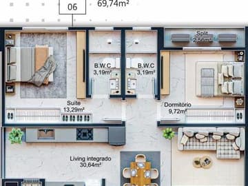 Planta Tipo 6 — Lançamento, Everett, Itapema
