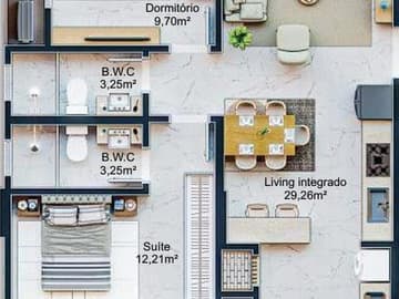 Planta Tipo 3 — Lançamento, Everett, Itapema