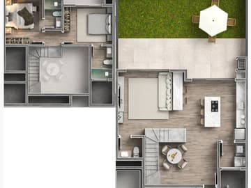 Planta Duplex Garden 2 suítes — Lançamento, du Centre, Ingleses