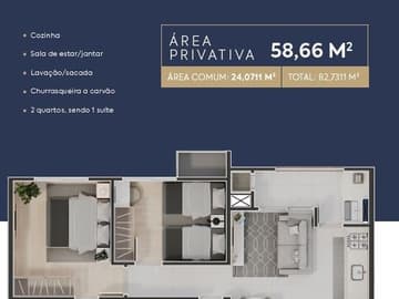 Planta — Lançamento, Joy, no Bairro Cordeiros, em Itajaí /SC