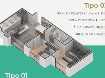 Planta Tipo 2 — Lançamento Green Coast, Indaial/SC