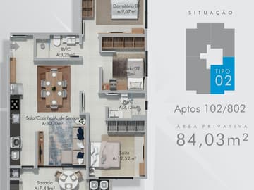 Planta final 2 — Lançamento, la Vita È Bella, Centro, Biguaçu