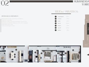 Planta Tipo 2 Torre B — Lançamento a 200 Metros do Mar, Mount Hermon, Balneário Perequê, Porto Belo