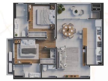 Planta 1 e 5 — Lançamento, Âmbar, Chapecó