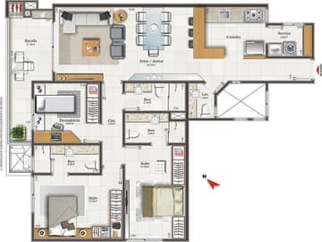 Planta 405 — Gran Villaggio, Praia da Villa, Imbituba/SC