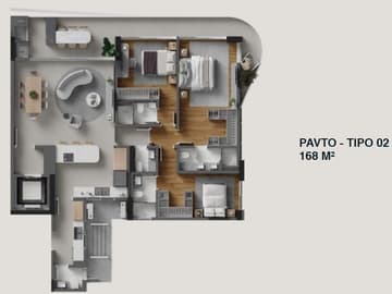 Planta Tipo 2 — Skyline, Alto Padrão e Vista Mar em Itajaí/SC