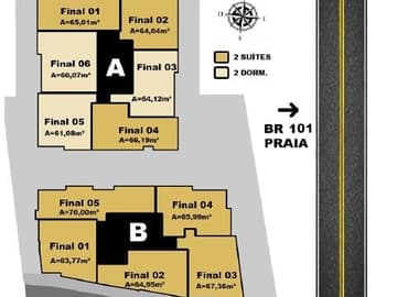 Planta Posição — Lançamento, Vitta Towers, Itapema SC