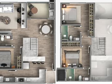 Planta Duplex 3 dormitórios + home office — Lançamento, du Centre, Ingleses
