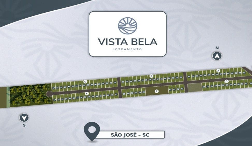 Planta 1 — Loteamento Vista Bela, São José/SC