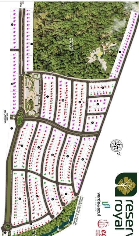 Planta visão geral — Lançamento Bairro Planejado, Reserva Royal- Tijucas/SC