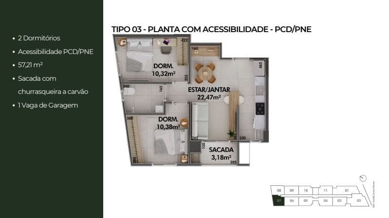 Planta 1 — Lançamento, Adore Cacupé