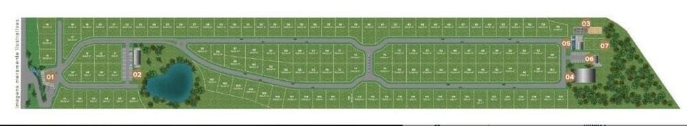 Planta Implementação — Condomínio Residencial Terraville, Criciúma/SC