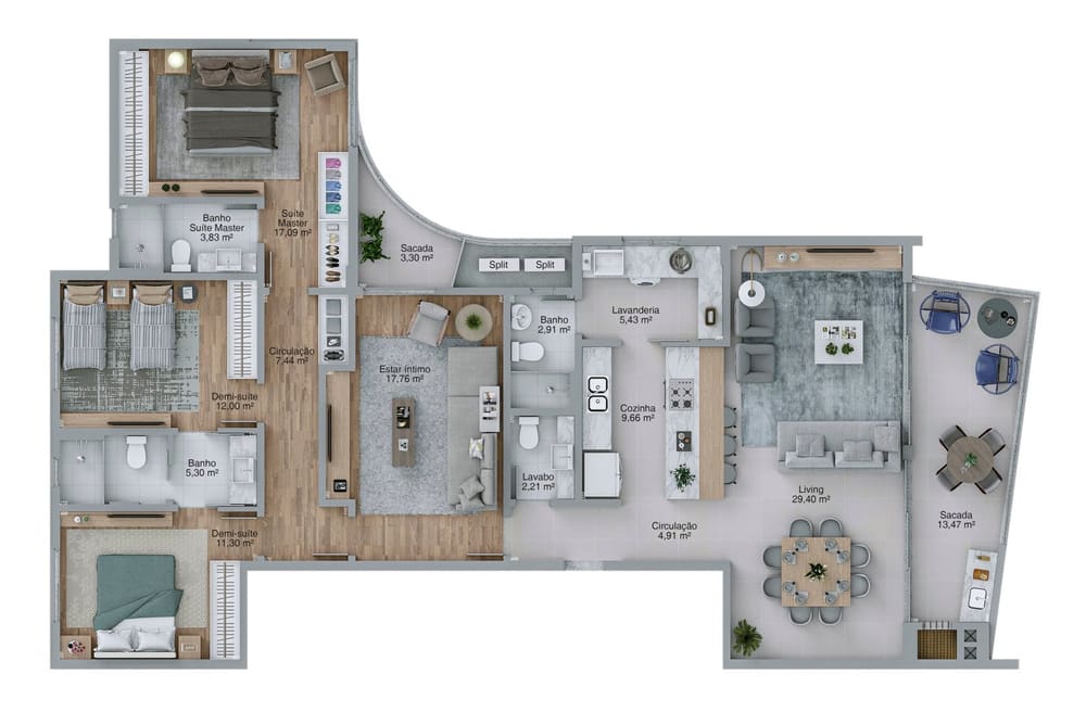 Planta final 02 — Lançamento, Mar Tirreno, Frente Mar, Balneário Rincão