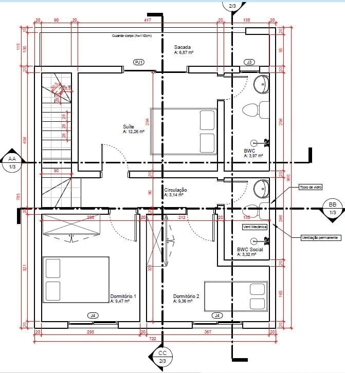Planta tipo — Lançamento, Terral Residence- Garopaba/SC