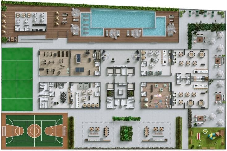 Planta Lazer — Torres da Brava – Sirena, Itajaí/SC