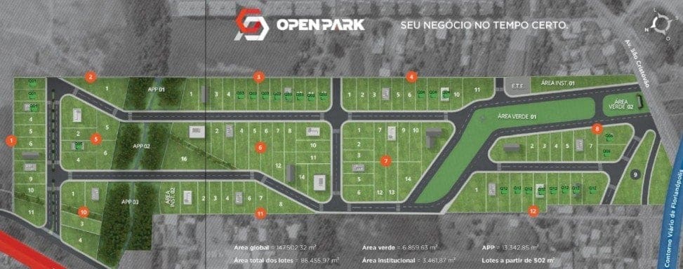 Planta 1 — Loteamento Firenze Open Park,